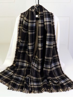 Plaid Print Blanket Scarf 